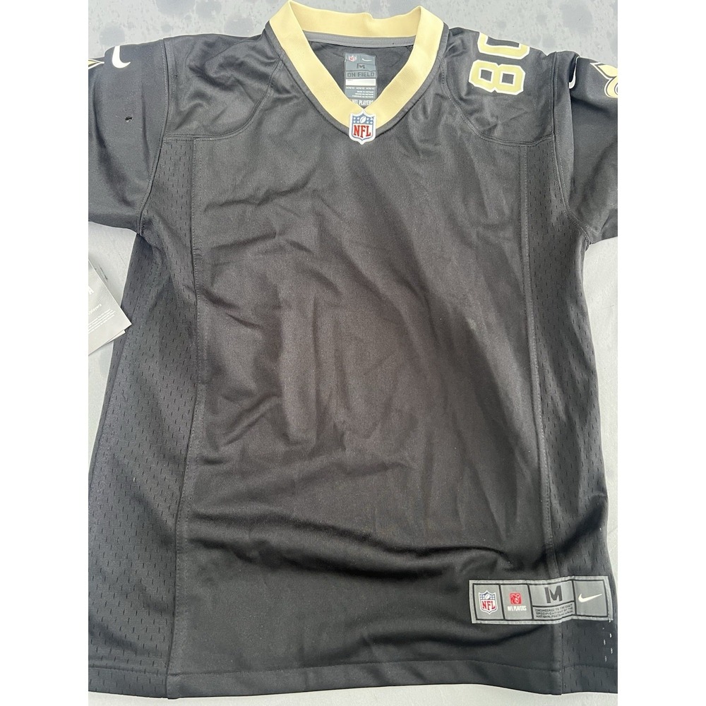 Nike NFL YOUTH On Field New Orleans Saints Jersey Black #80 Medium Blank